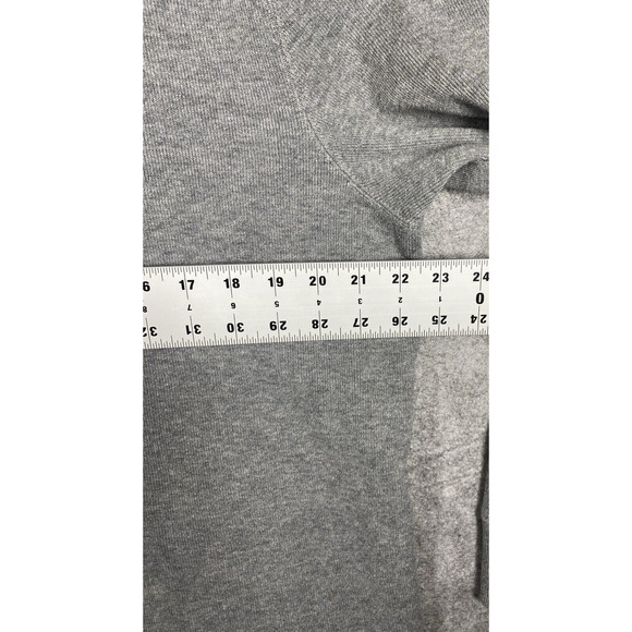 Polo Ralph Lauren Shirt Mens Large Grey Mock Neck 1/4 Zip Vintage Preppy - Picture 2 of 11